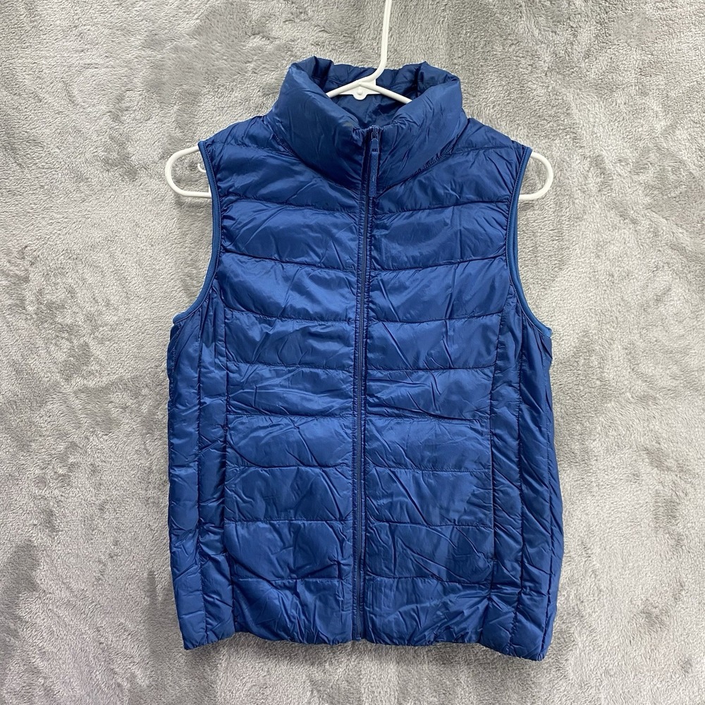 Uniqlo Ultra Light Down Puffer Vest Mens XS Blue Sleeveless Zip Gorpcore Free Sh